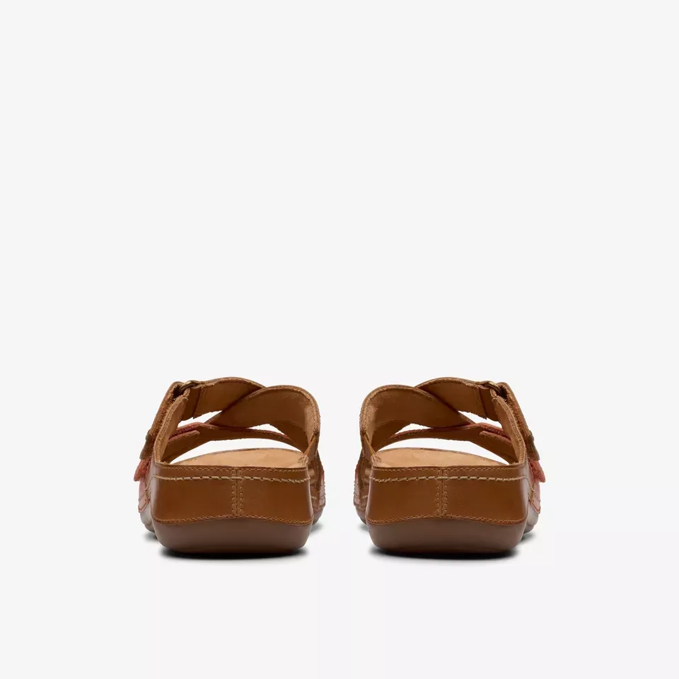 Clarks Women's Cecily Slide Tan Combi 26181422