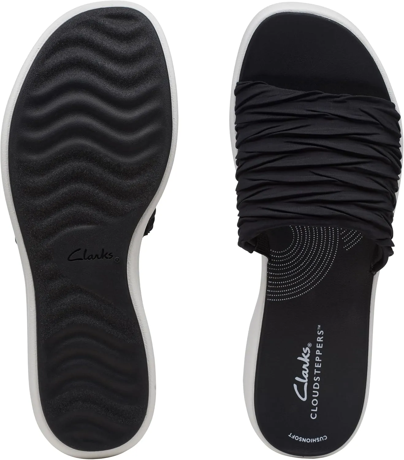 Clarks Womens Slip On Open Toe Slide Sandals