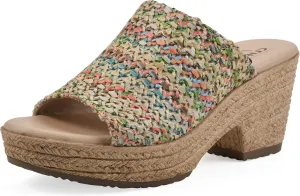 CLIFFS BY WHITE MOUNTAIN Women's Biando Platform Raffia Slide Sandal