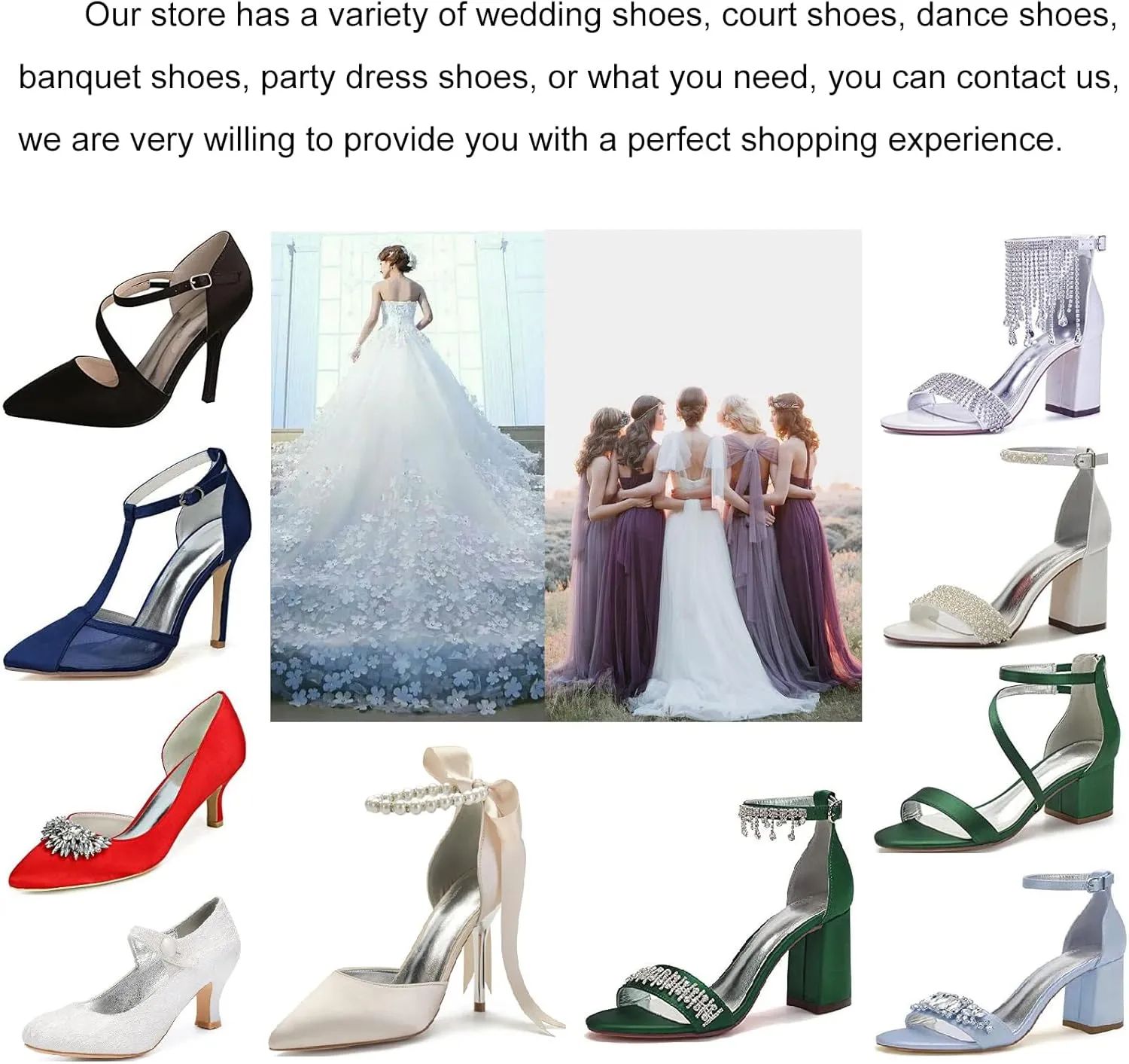 COMFASH Women's Kitten Heels Dress Court Shoes Bridal Wedding Party 2.56In Heel Pump Shoes Glitter Peep Toe Pump Heel Sandals