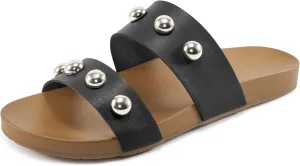 Comfort Sandals for Women Outdoors: Arch Support Open Toe Womens Sandals - Casual Slip On Beach Slides for Women