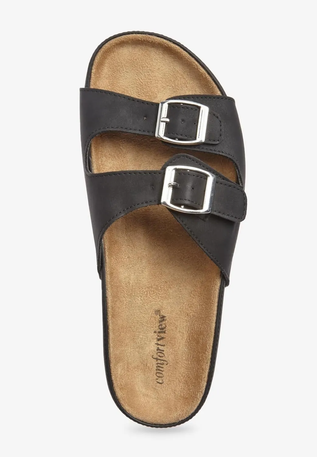 Comfortview Women's Wide Width The Maxi Footbed Sandal