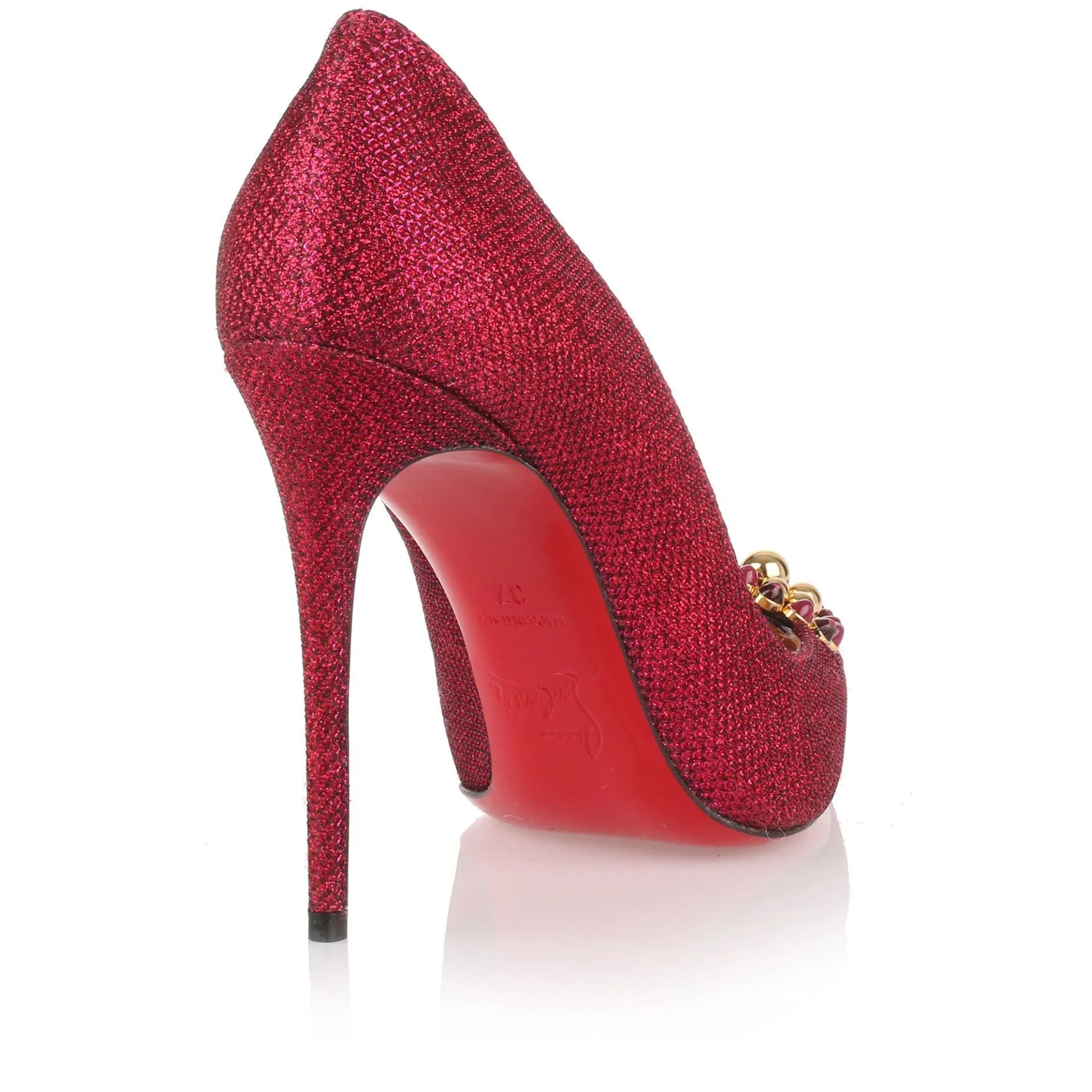 Coralta Mia 100 cerise glitter pump