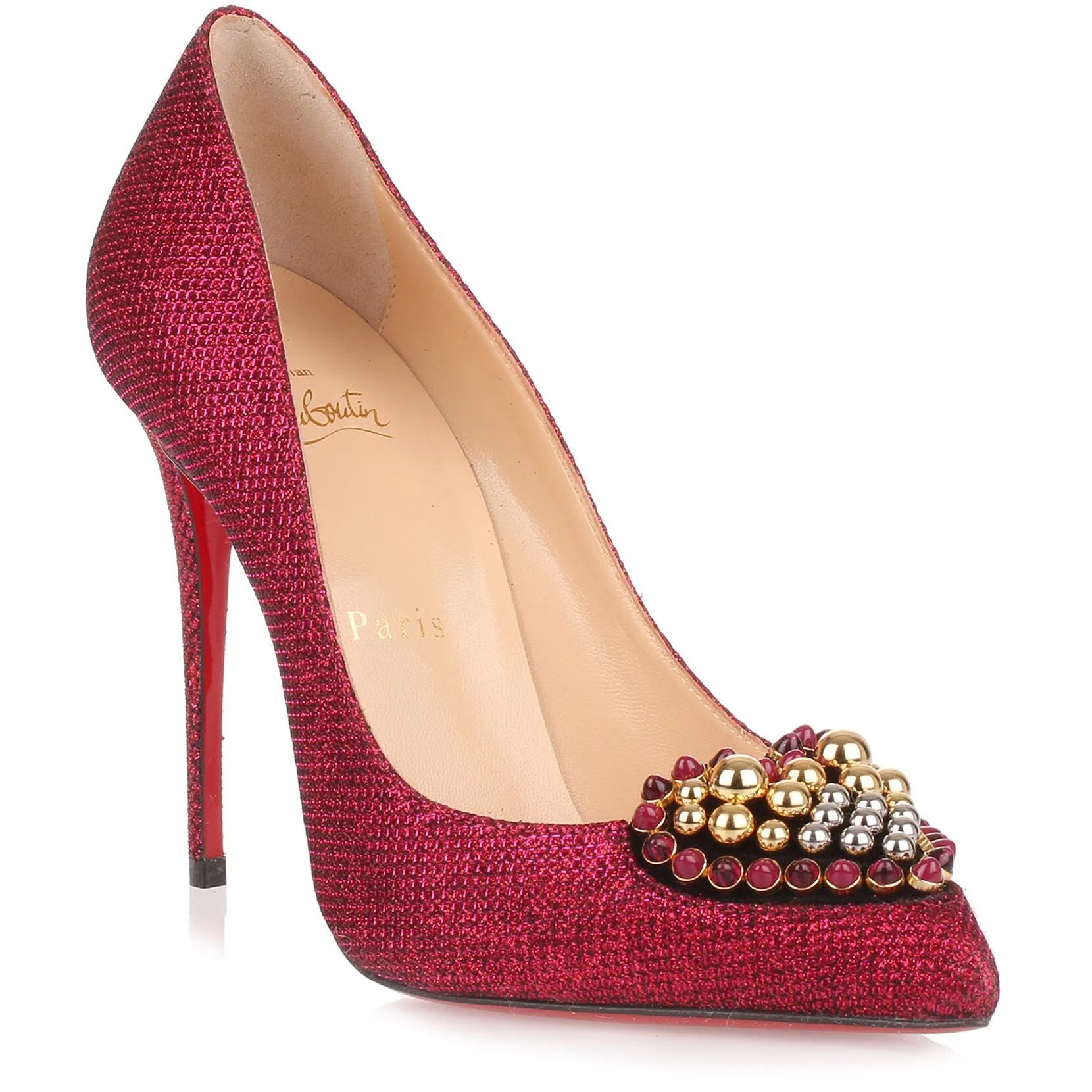 Coralta Mia 100 cerise glitter pump