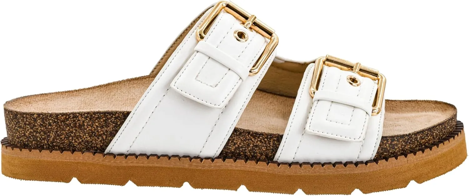 Corkys Footwear Hey Girl Women's Conceited Two-Strap Sandal | Comfortable Soft Insoles and Two Straps With Adjustable Buckles | Stylish For Everyday Wear