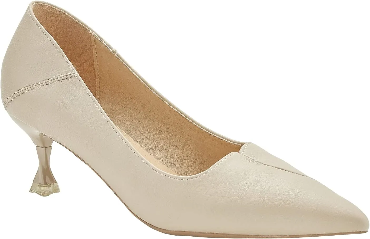 C.Paravano Pointy Kitten Heels Wedding Shoes Dressy Low Heel Work Casual Heels Flight Attendant Heels Mules Heels Women Pump for Office Wear
