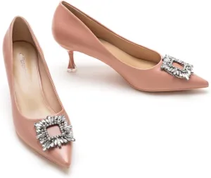 C.Paravano Women's Pumps I Pointed Toe Kitten Heel I Closed Toe Dress Pump I Comfortable Wedding Shoes