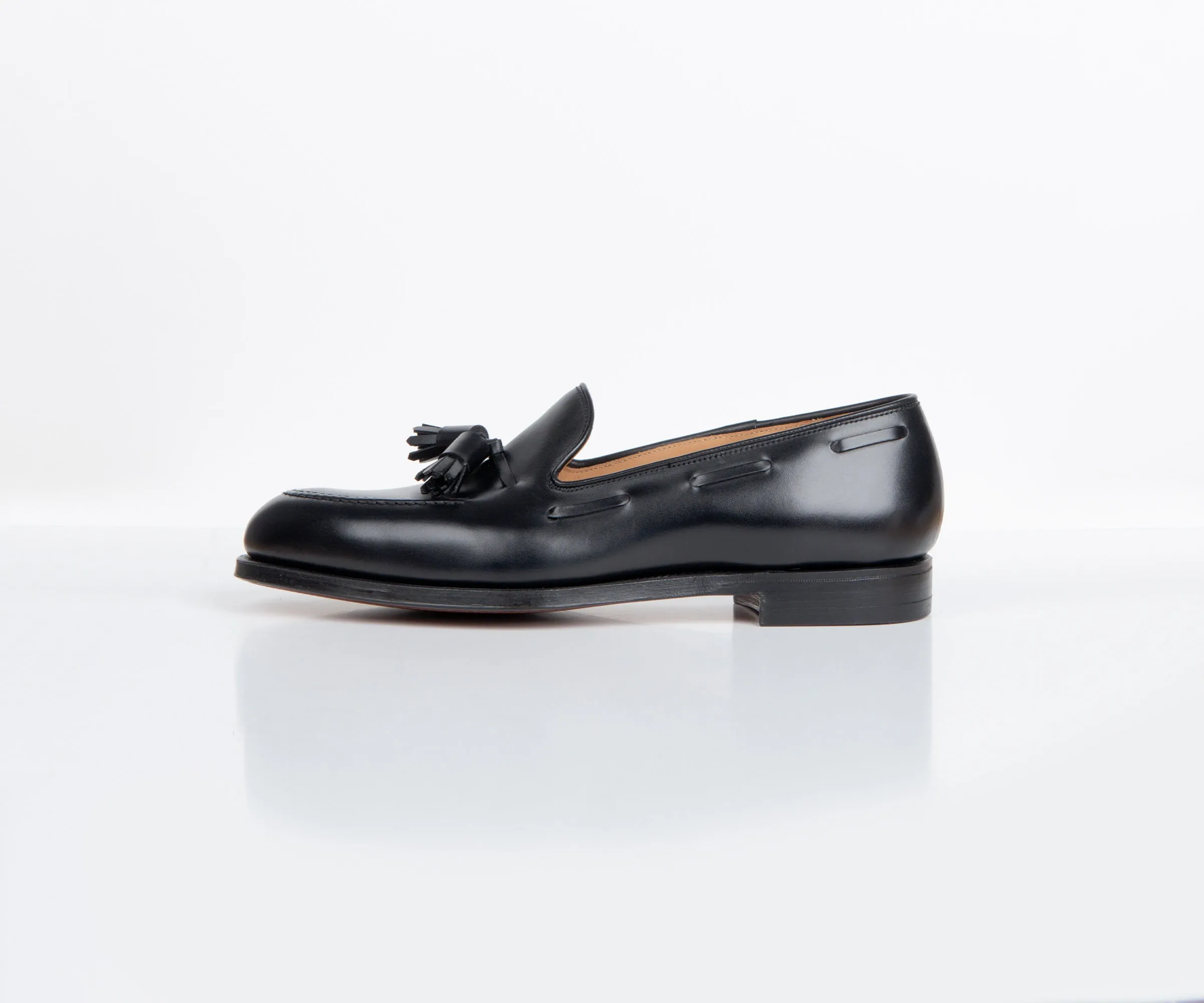 Crockett & Jones 'Cavendish' BURNISHED CALF LEATHER LOAFERS BLACK
