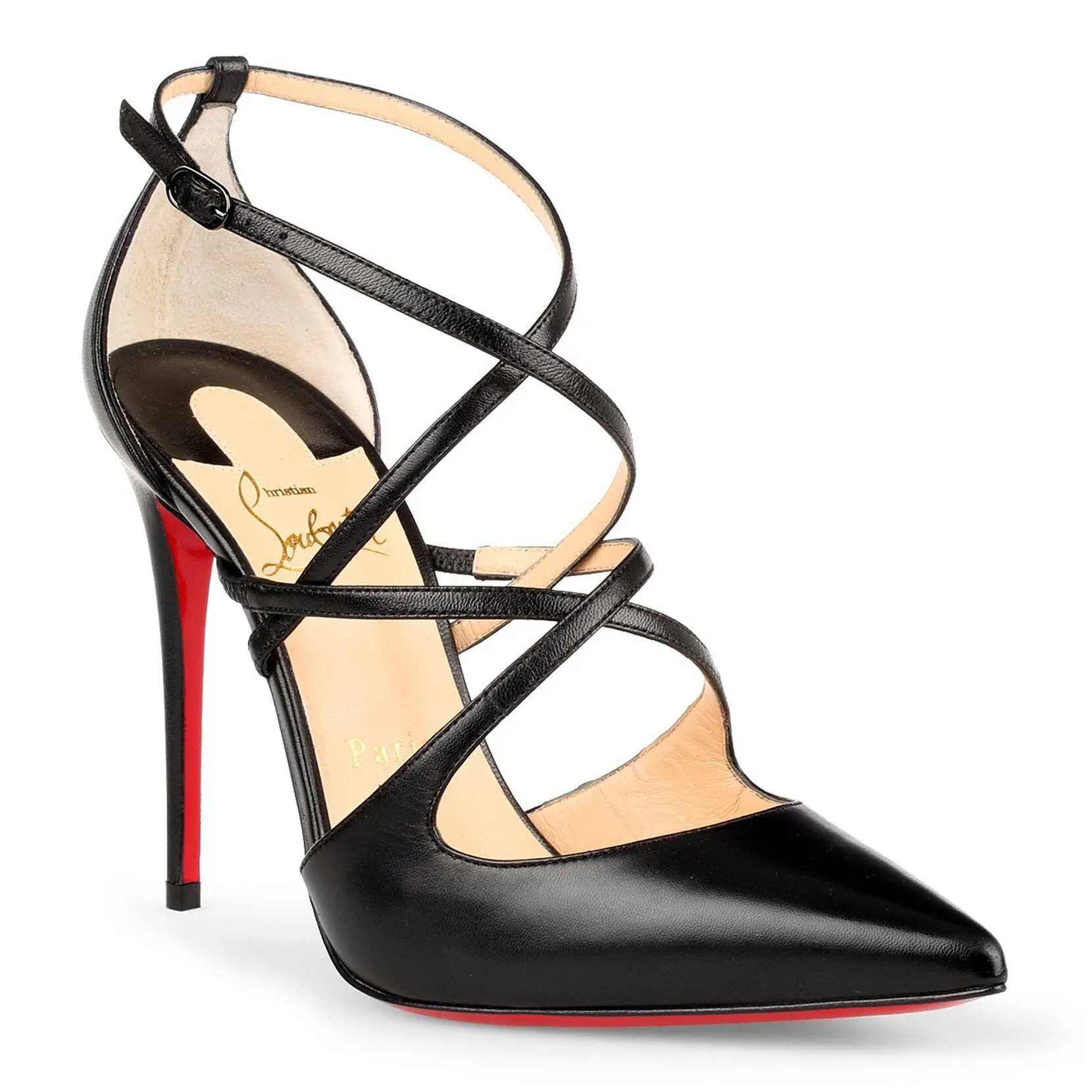Crossfliketa 100 black leather pumps