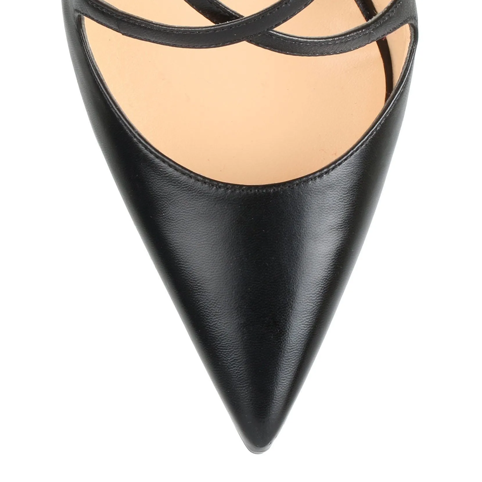 Crossfliketa 100 black leather pumps