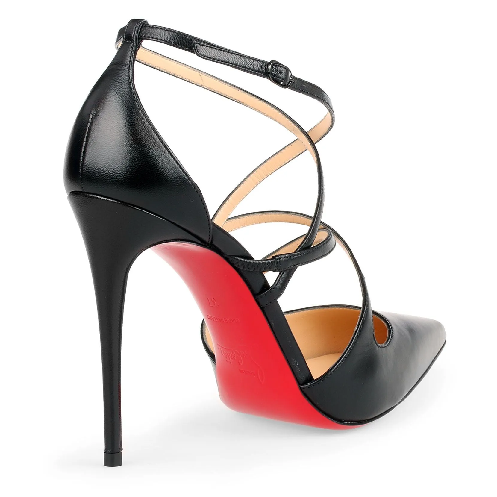 Crossfliketa 100 black leather pumps