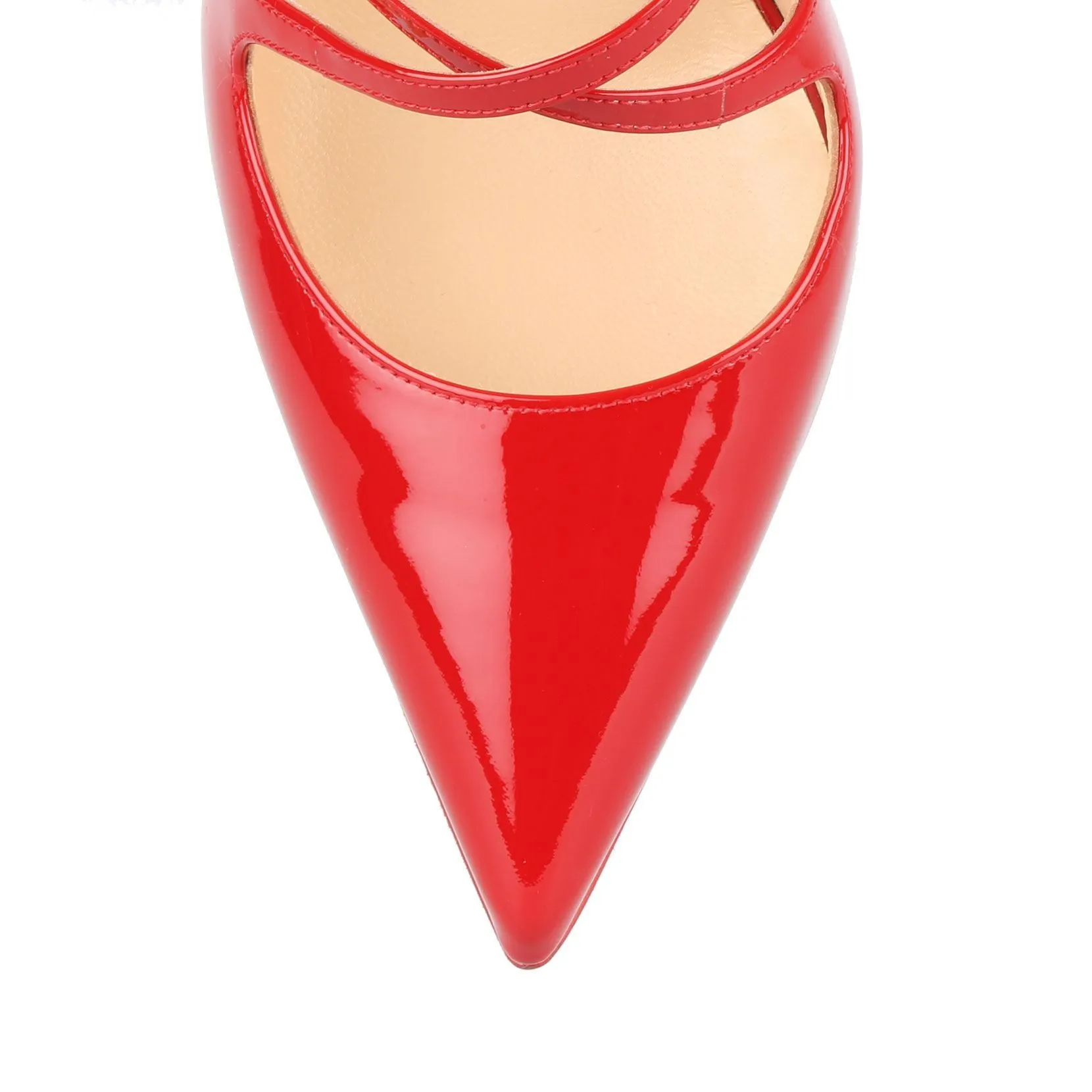 Crossfliketa 100 red patent leather pumps