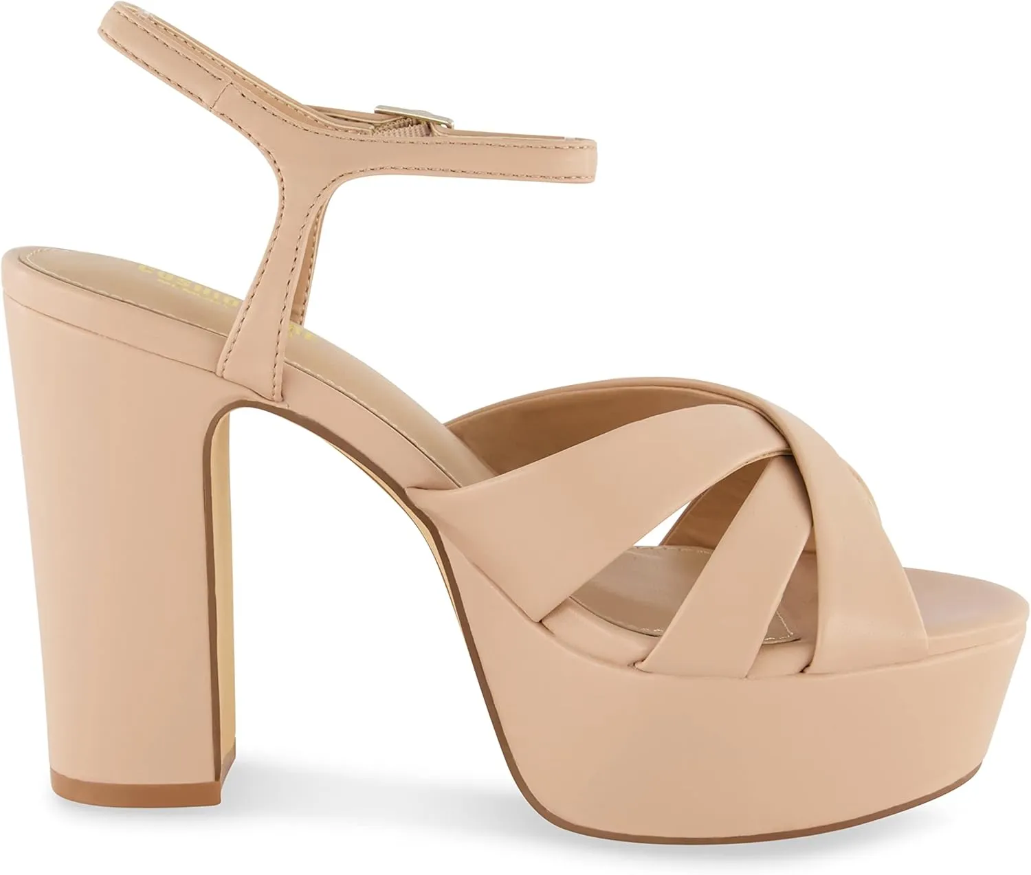 CUSHIONAIRE Women's Foxy platform dress sandal  Memory Foam and Wide Widths Available