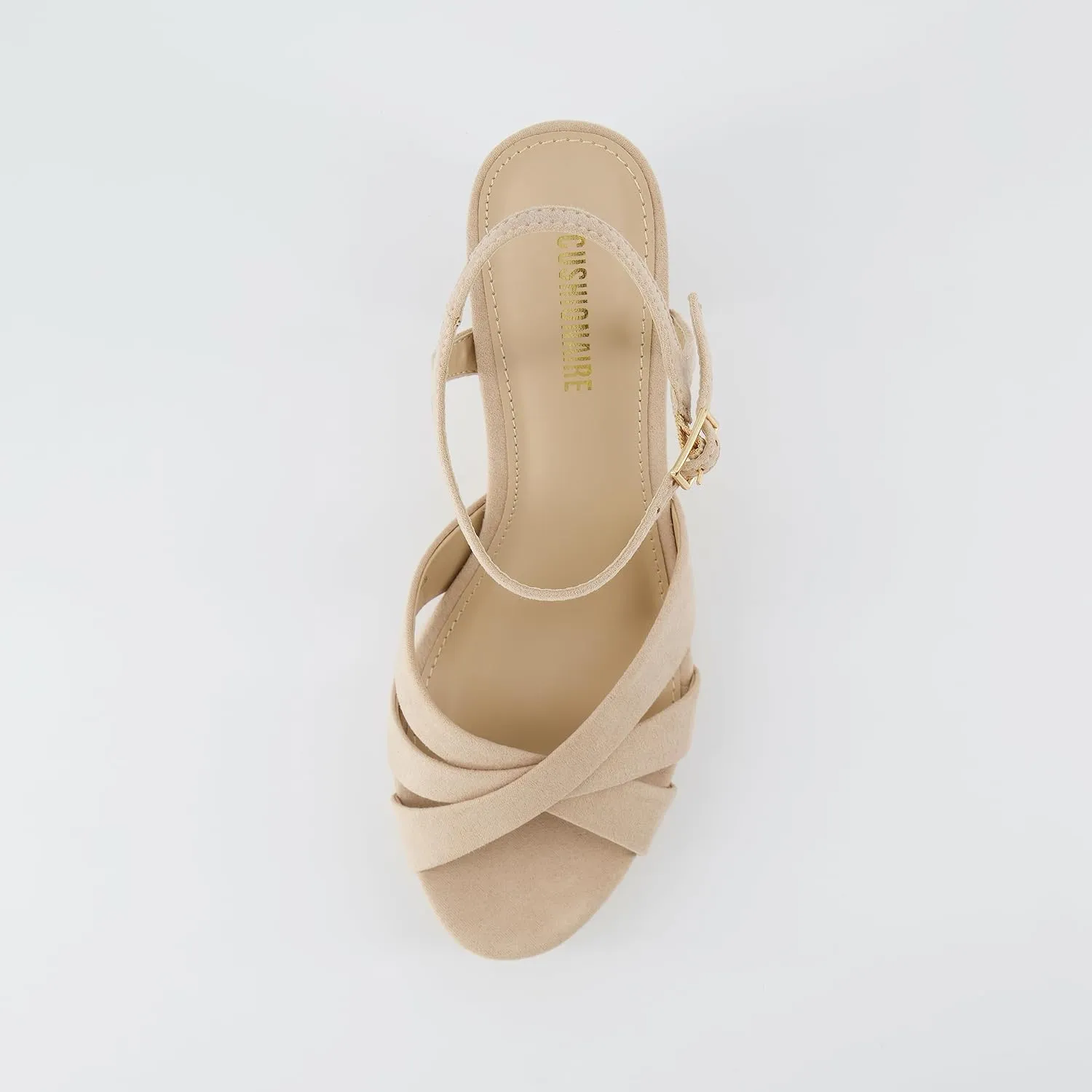 CUSHIONAIRE Women's Mood Platform Dress Sandal  Memory Foam and Wide Widths Available