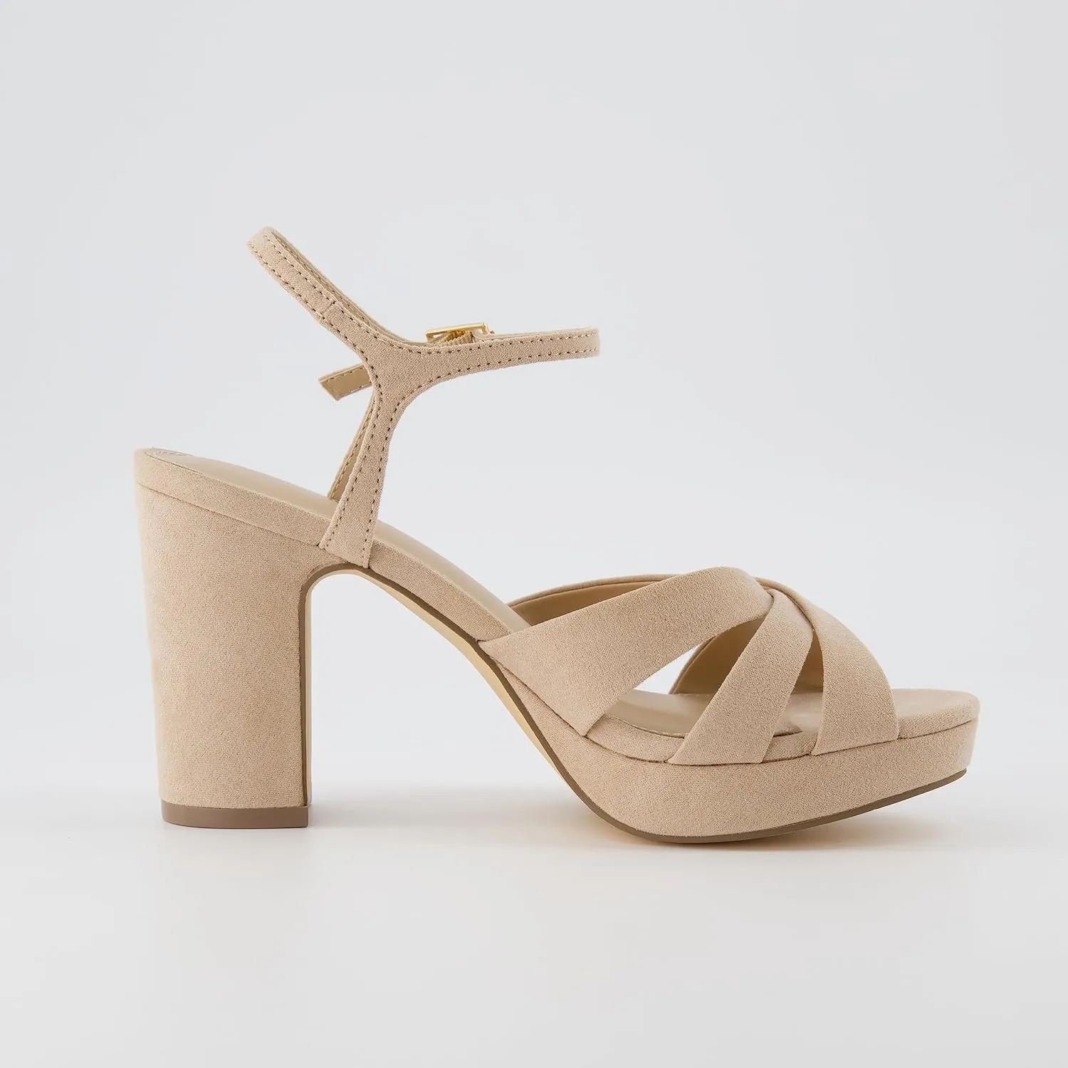 CUSHIONAIRE Women's Mood Platform Dress Sandal  Memory Foam and Wide Widths Available