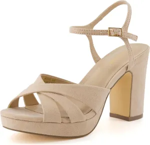 CUSHIONAIRE Women's Mood Platform Dress Sandal  Memory Foam and Wide Widths Available