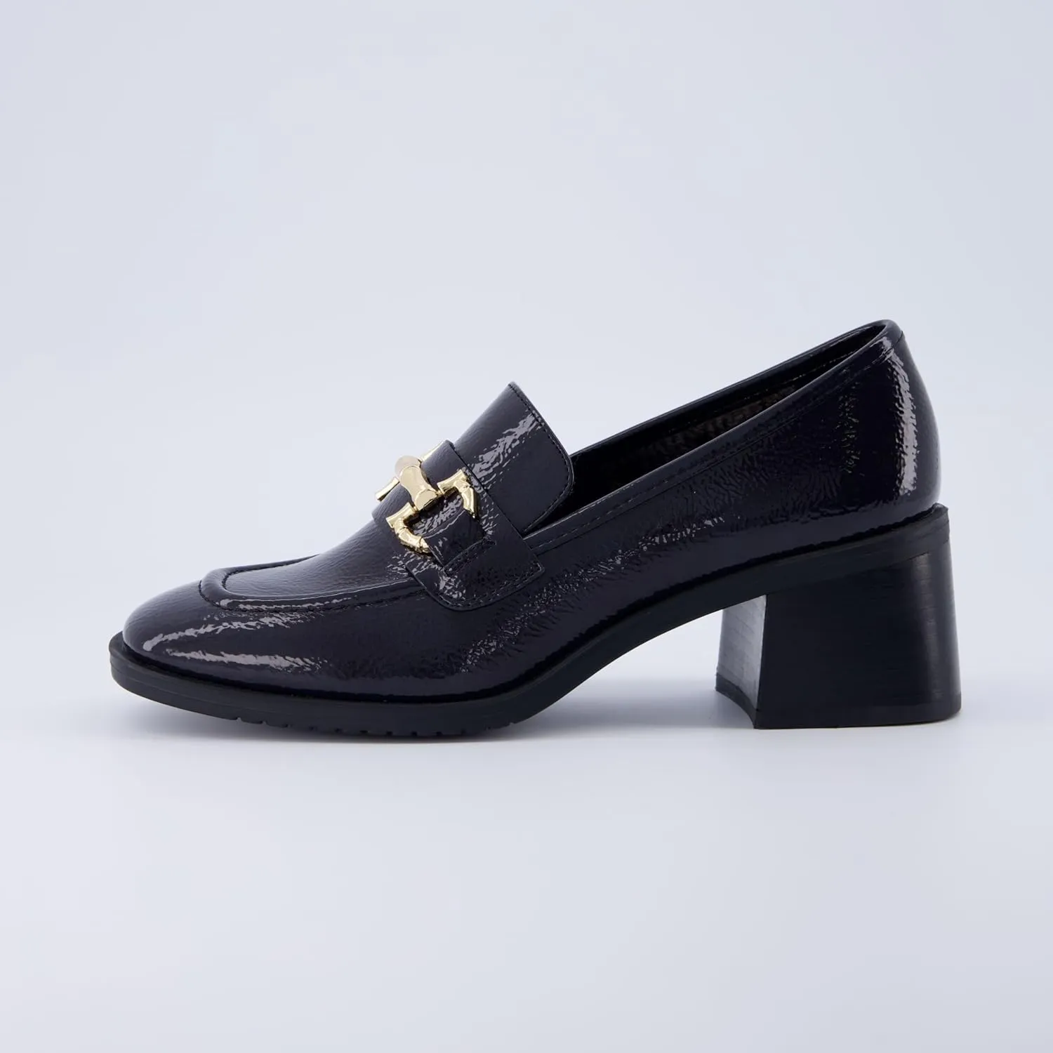CUSHIONAIRE Women's Royal Block Heel Loafer  Memory Foam, Wide Widths Available