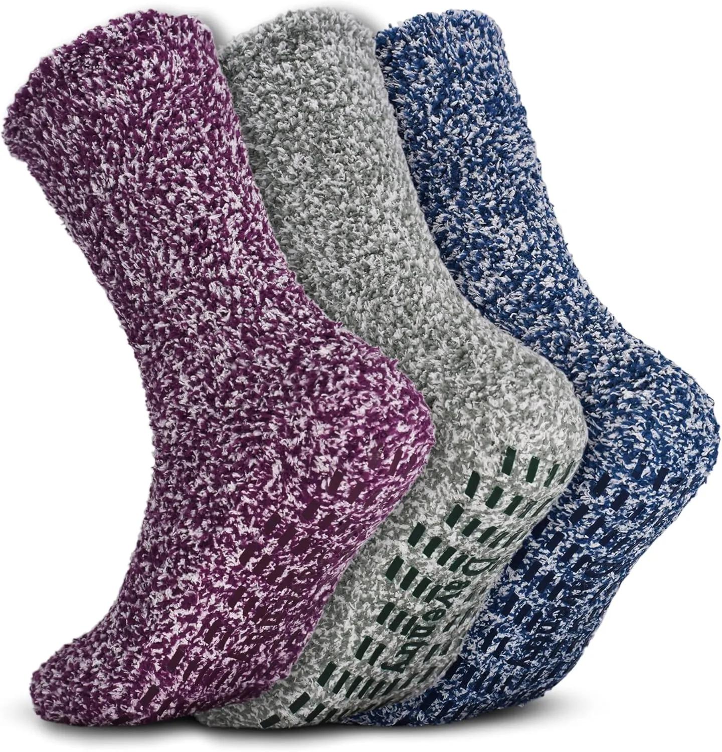Daventry Thick Fuzzy Grippy Socks for Women and Men | Slipper Socks for Women | No Slip Non Skid Grip
