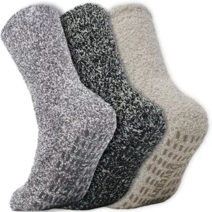 Daventry Thick Fuzzy Grippy Socks for Women and Men | Slipper Socks for Women | No Slip Non Skid Grip
