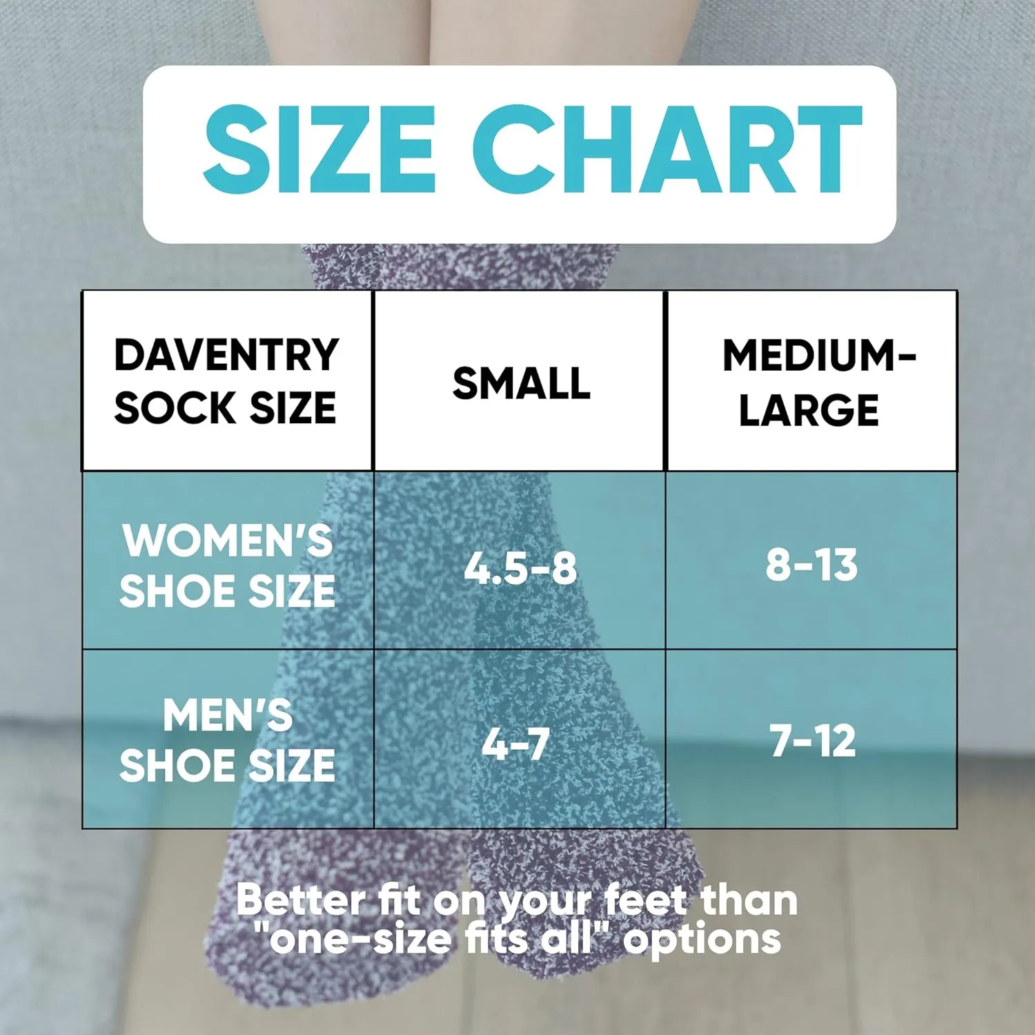 Daventry Thick Fuzzy Grippy Socks for Women and Men | Slipper Socks for Women | No Slip Non Skid Grip
