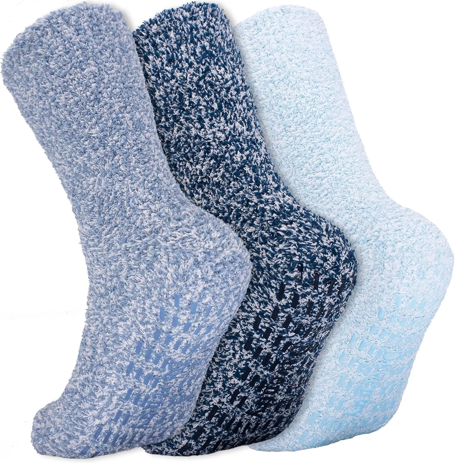 Daventry Thick Fuzzy Grippy Socks for Women and Men | Slipper Socks for Women | No Slip Non Skid Grip