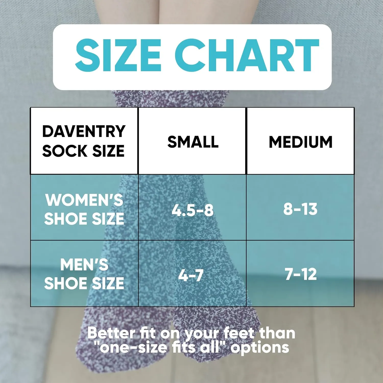 Daventry Thick Fuzzy Grippy Socks for Women and Men | Slipper Socks for Women | No Slip Non Skid Grip