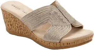 David Tate Womens Vibe Braided Slide Sandals