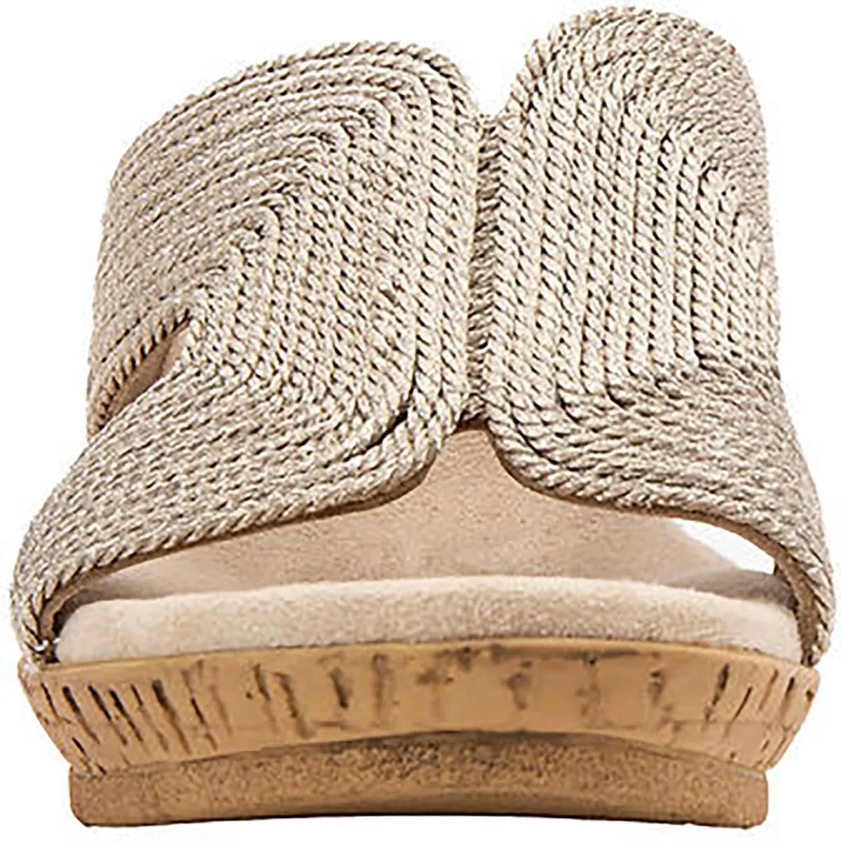 David Tate Womens Vibe Braided Slide Sandals