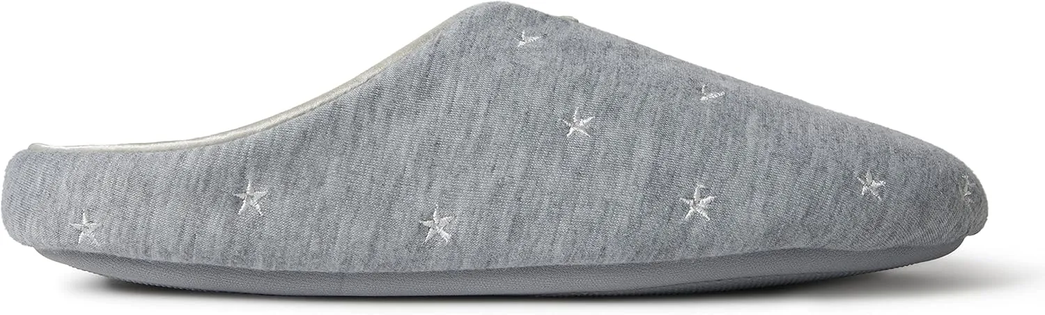Dearfoams Women's Dori Cozy Jersey Notch Clog Slipper