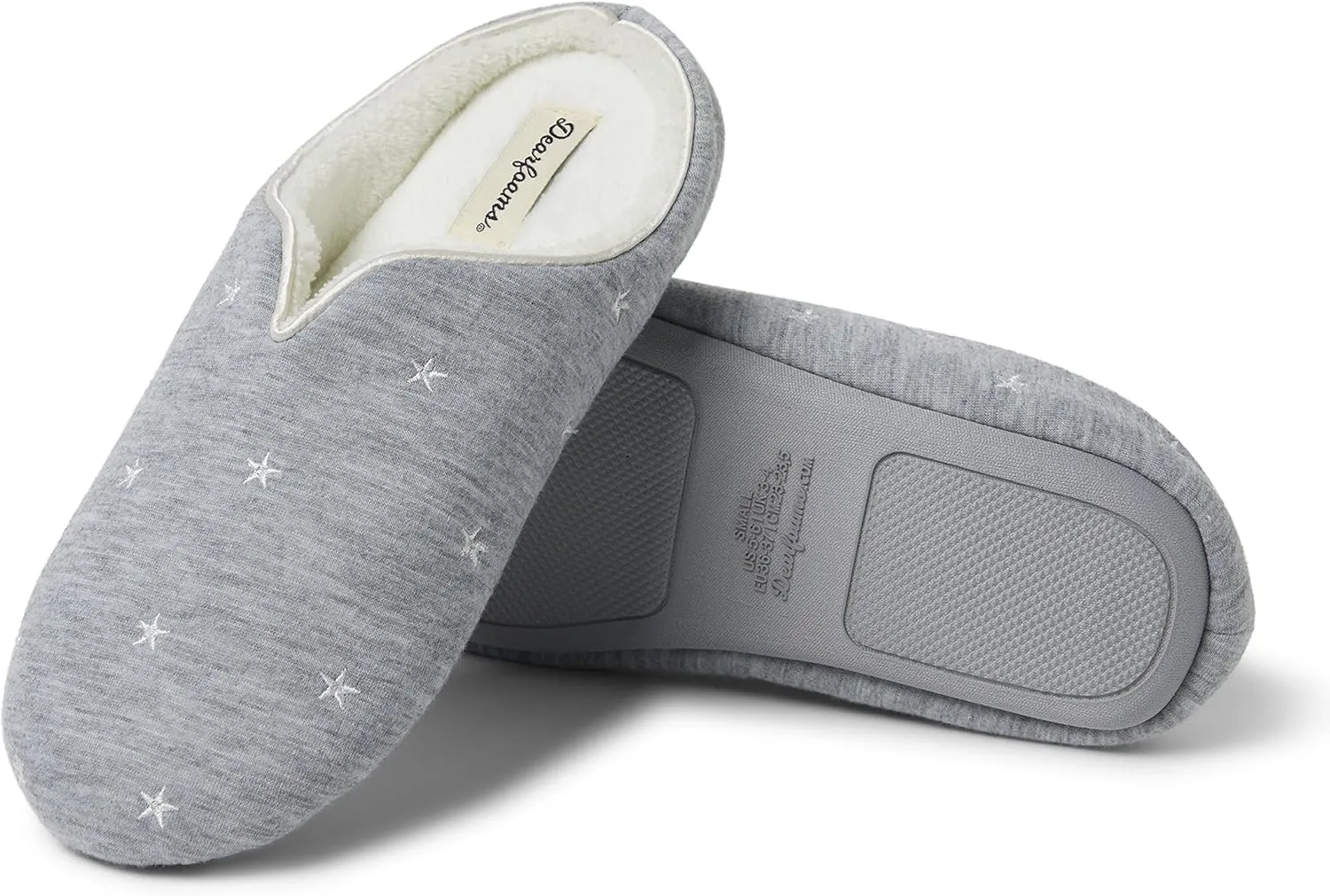 Dearfoams Women's Dori Cozy Jersey Notch Clog Slipper