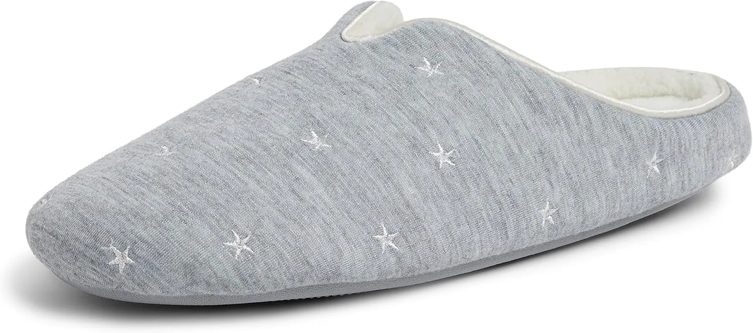 Dearfoams Women's Dori Cozy Jersey Notch Clog Slipper