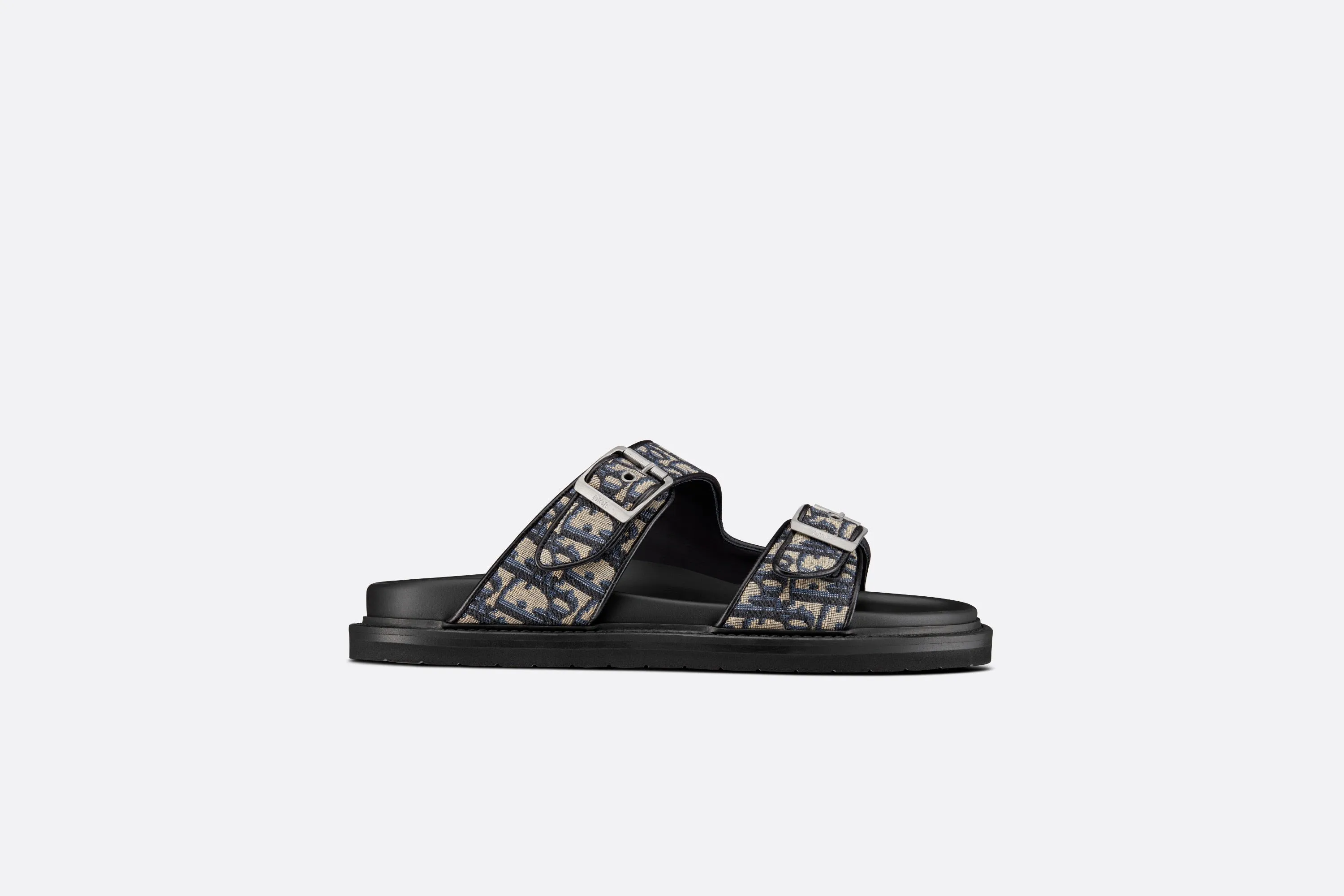 Dior Aqua Sandal • Beige and Black Dior Oblique Jacquard