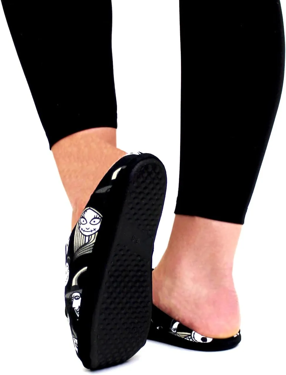 Disney The Nightmare Before Christmas Jack Sally Adult Women's Scuff Slide On Slippers