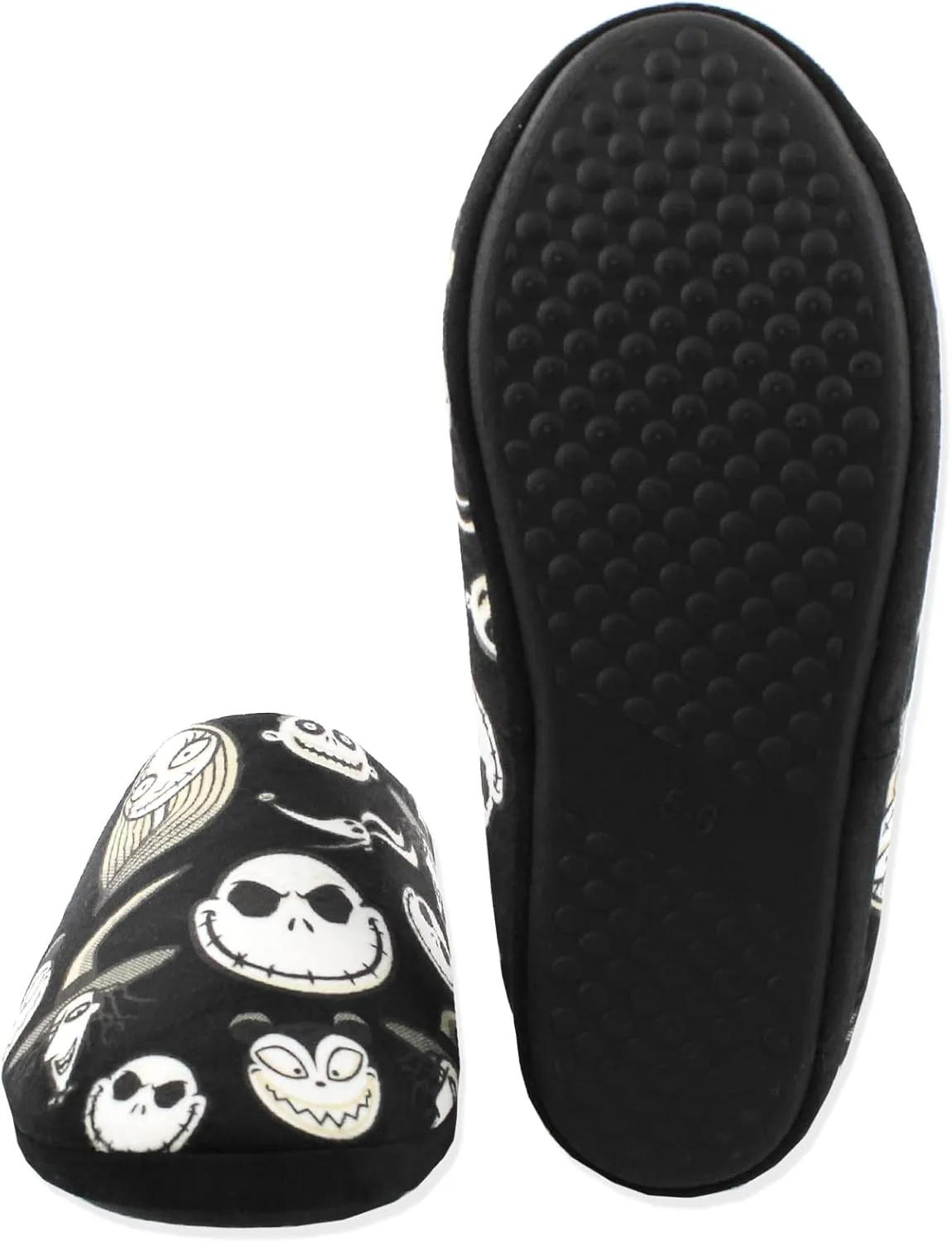 Disney The Nightmare Before Christmas Jack Sally Adult Women's Scuff Slide On Slippers