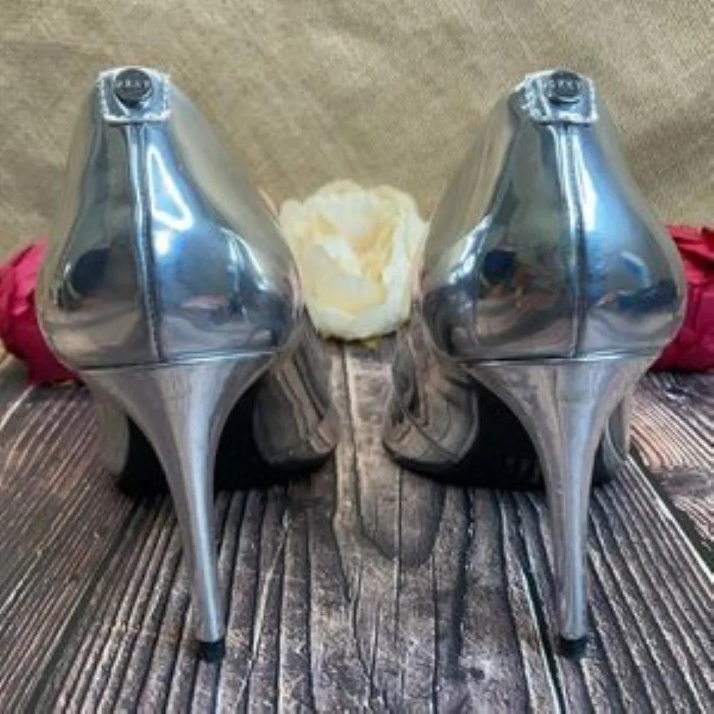DKNY Silver Letty Pumps  8M