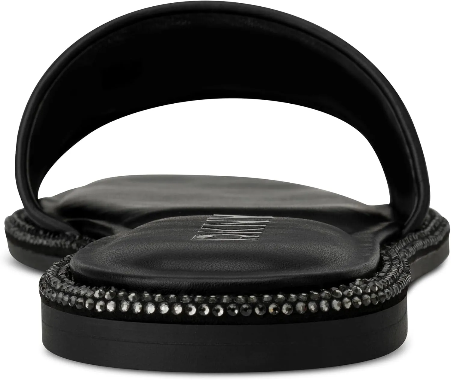 DKNY Women's Badin Studded Flat Sandal with Logo Slide