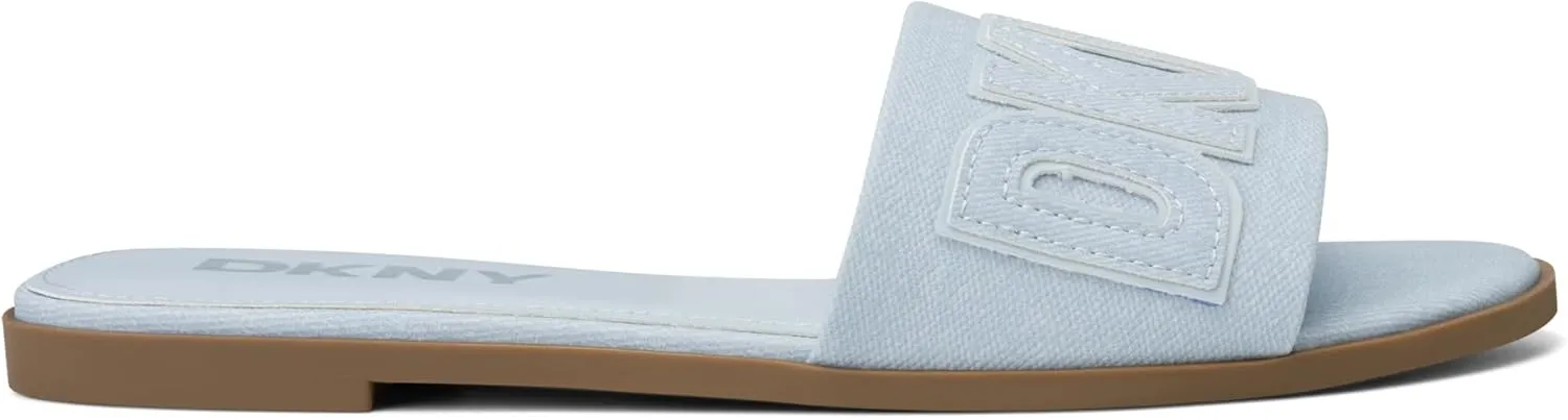 DKNY Women's Willow Flat Slide Sandal with Logo