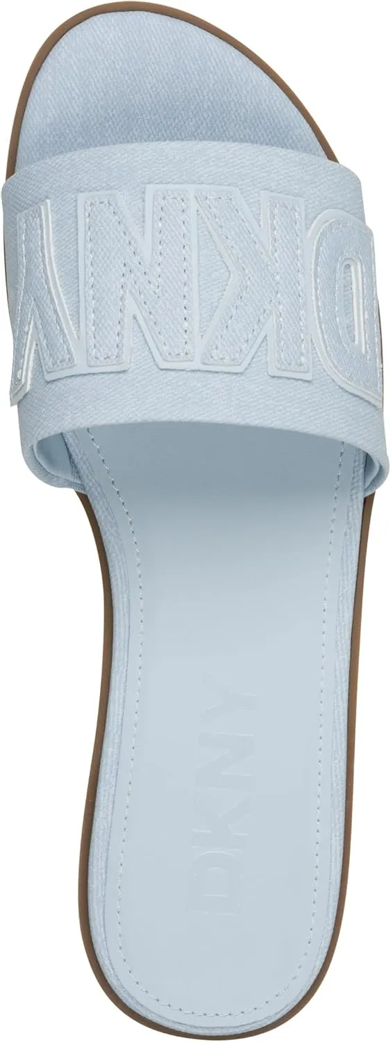 DKNY Women's Willow Flat Slide Sandal with Logo
