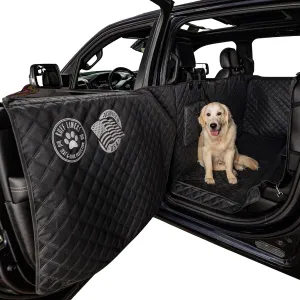 Dog Seat Cover for Back Seat, XL 2025 Black – Fits Full‑Size Crew Cab Trucks with Fold‑Up Seats – Waterproof, Heavy-Duty, Non‑Slip, & Machine-Safe – Scratch‑Resistant Dog Hammock for Truck