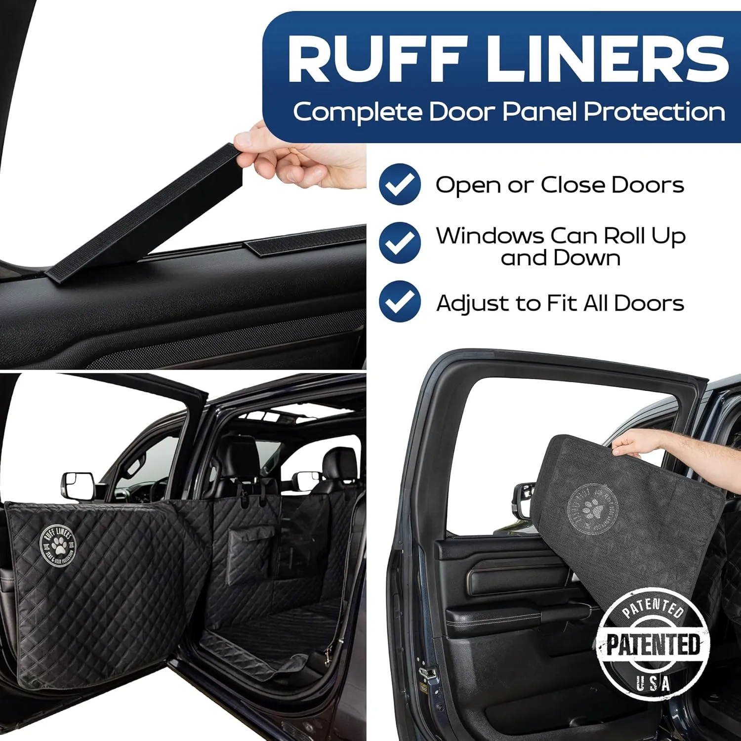 Dog Seat Cover for Back Seat, XL 2025 Black – Fits Full‑Size Crew Cab Trucks with Fold‑Up Seats – Waterproof, Heavy-Duty, Non‑Slip, & Machine-Safe – Scratch‑Resistant Dog Hammock for Truck