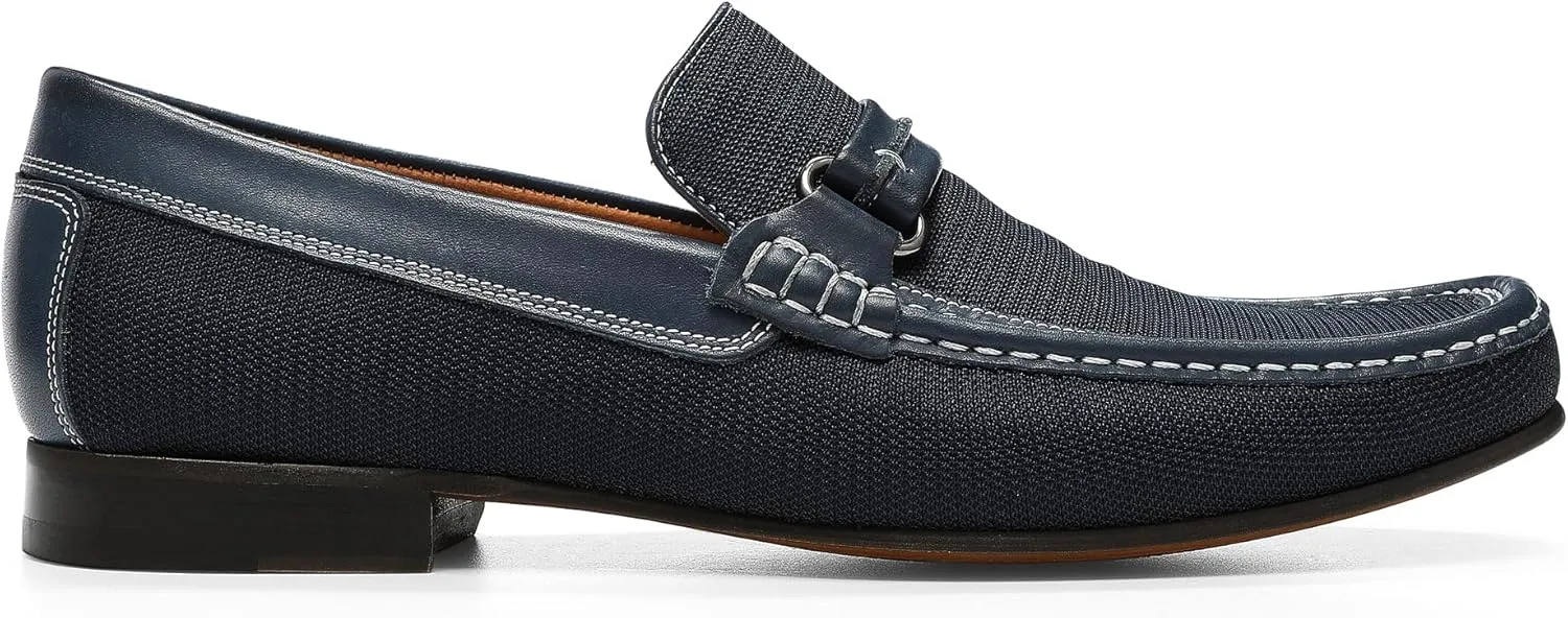 Donald Pliner Donnie Men’s Slip-On Loafer - Stacked Heel – Classic Dress Loafers for Men, Memory Foam Insole, Slip-On Shoes for Men, Comfortable Dress Shoes