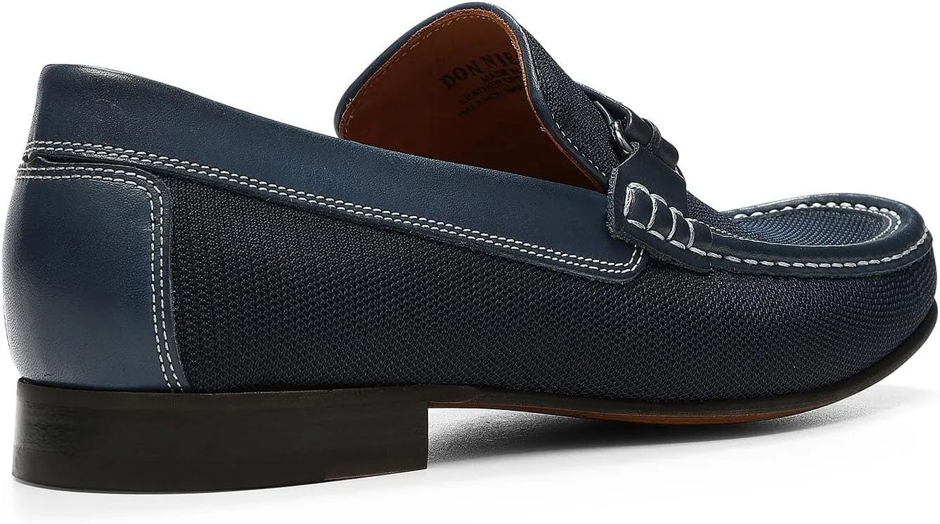 Donald Pliner Donnie Men’s Slip-On Loafer - Stacked Heel – Classic Dress Loafers for Men, Memory Foam Insole, Slip-On Shoes for Men, Comfortable Dress Shoes