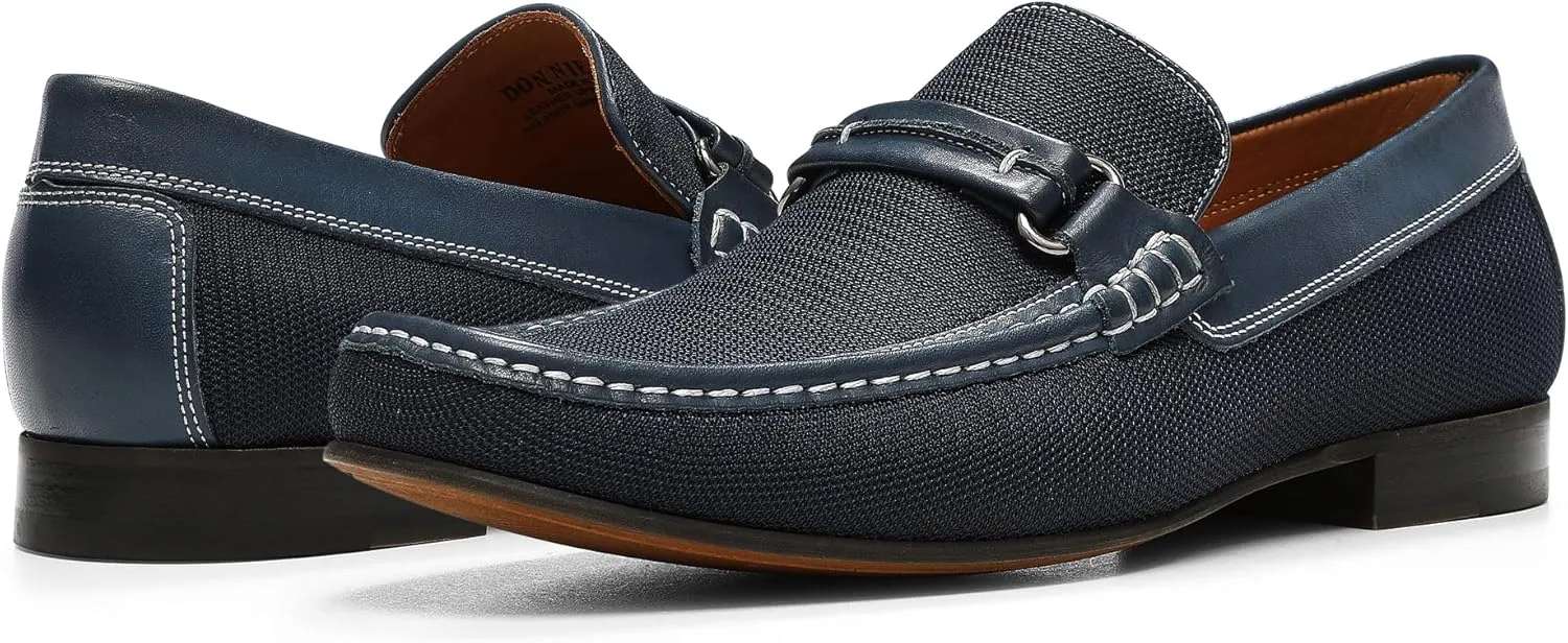 Donald Pliner Donnie Men’s Slip-On Loafer - Stacked Heel – Classic Dress Loafers for Men, Memory Foam Insole, Slip-On Shoes for Men, Comfortable Dress Shoes
