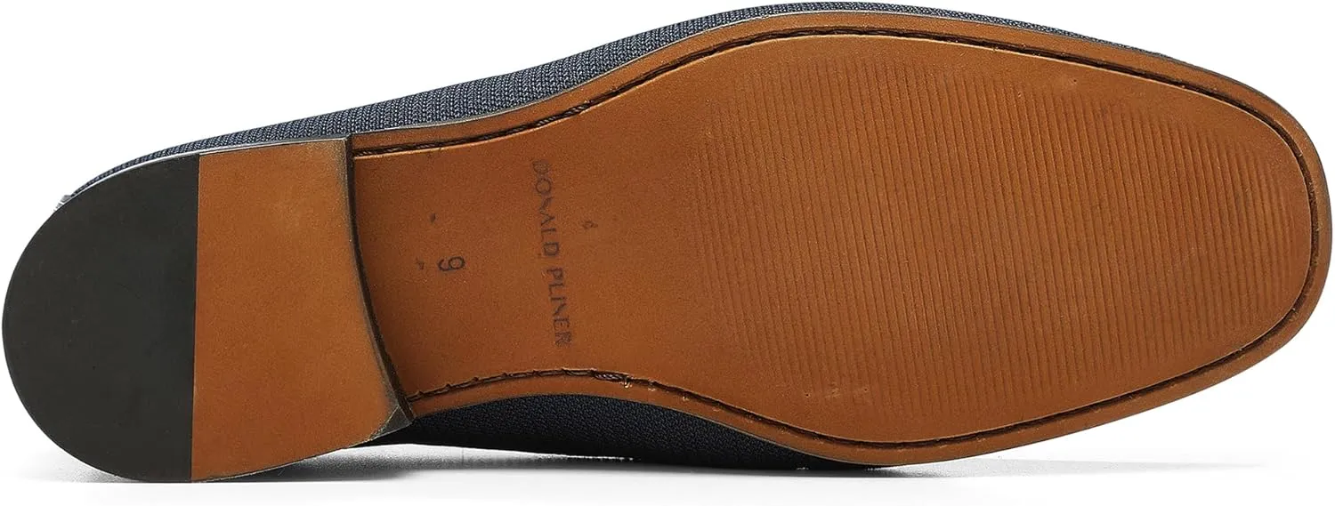 Donald Pliner Donnie Men’s Slip-On Loafer - Stacked Heel – Classic Dress Loafers for Men, Memory Foam Insole, Slip-On Shoes for Men, Comfortable Dress Shoes
