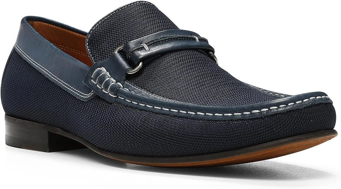 Donald Pliner Donnie Men’s Slip-On Loafer - Stacked Heel – Classic Dress Loafers for Men, Memory Foam Insole, Slip-On Shoes for Men, Comfortable Dress Shoes
