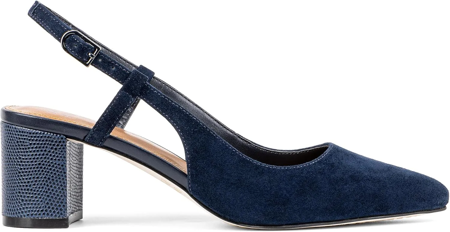 Donald Pliner Women’s SHANIE Slingback Pump Heel, 2" Block Heel Shoes for Comfort, Women’s Heels with Padded Insole