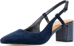 Donald Pliner Women’s SHANIE Slingback Pump Heel, 2" Block Heel Shoes for Comfort, Women’s Heels with Padded Insole