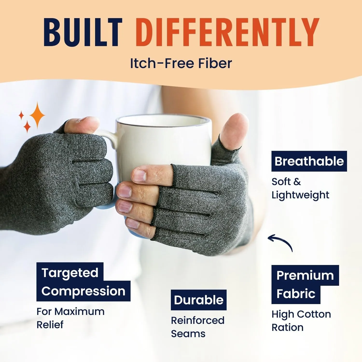 Dr. Frederick's Original Arthritis Compression Gloves for Women & Men - Ideal for Arthritis Hand Pain Relief, Carpal Tunnel, Reynaud’s & Poor Circulation - Medium