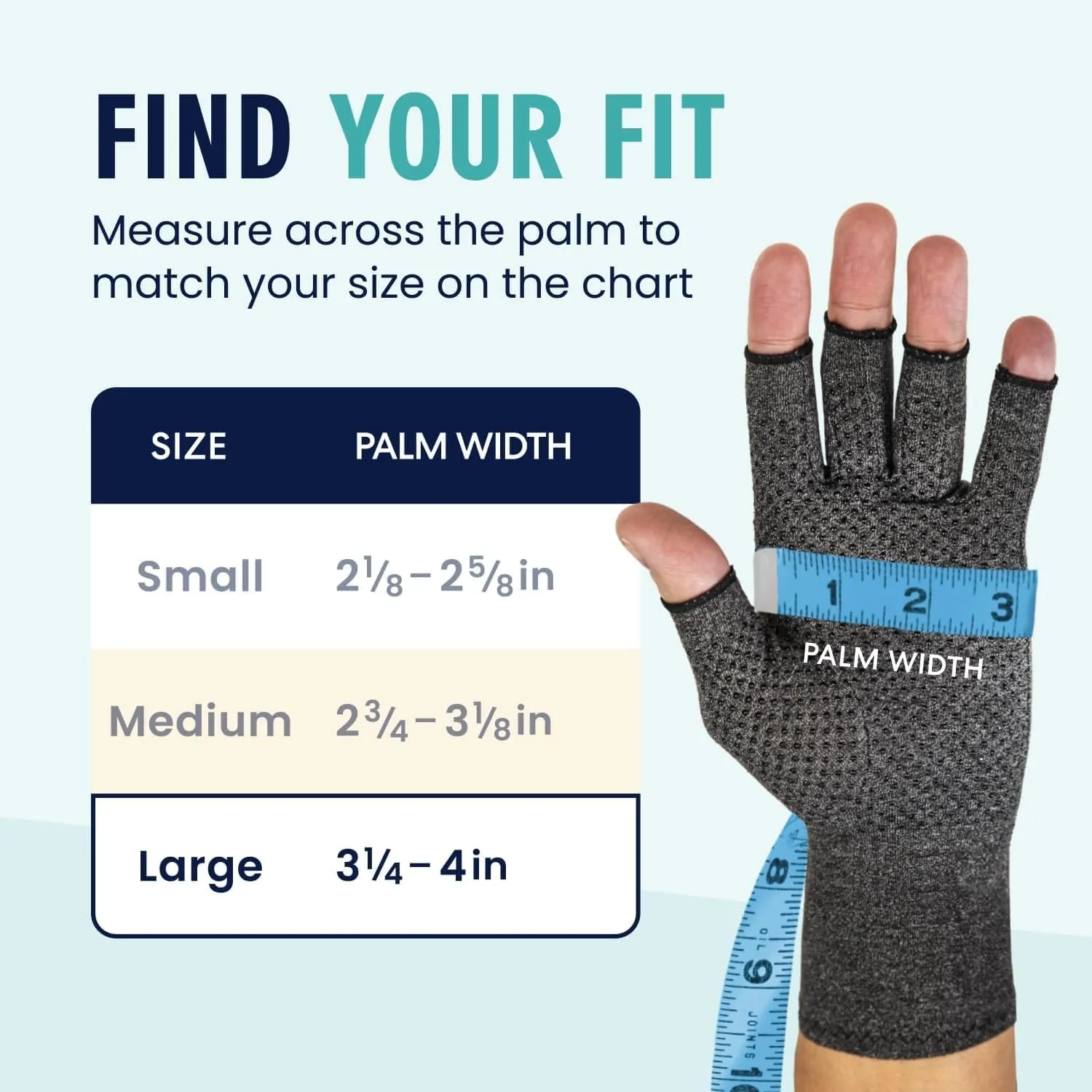 Dr. Frederick's Original Grippy Arthritis Gloves for Women & Men - Anti-Slip Compression Gloves for Arthritis Pain Relief - Large