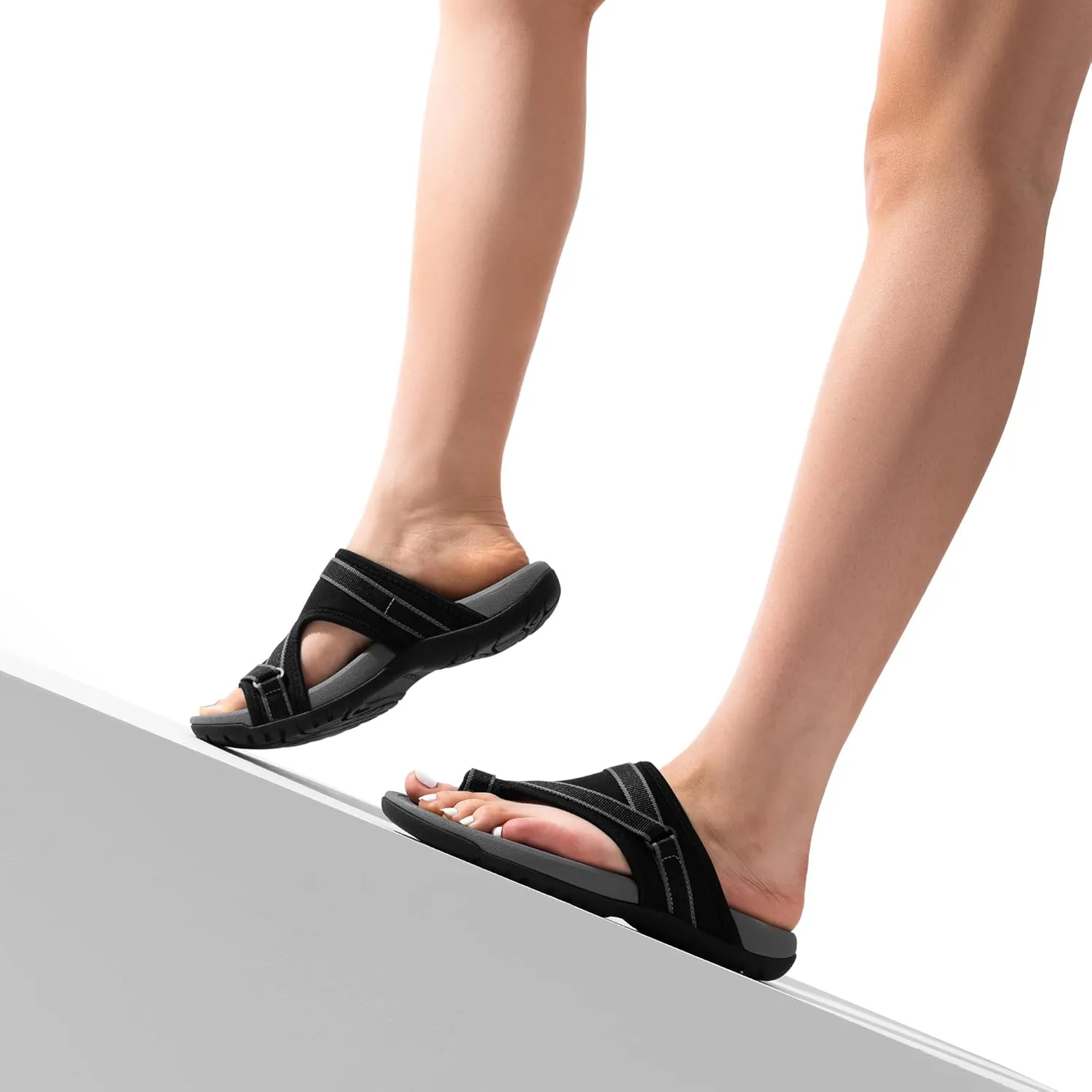 DREAM PAIRS Women's Athletic Sport Walking Slide Sandals Split-toe Beach Comfort Hiking Casual Outdoor Water Slip On Summer Shoes